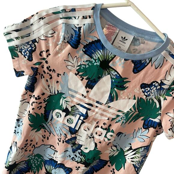 ADIDAS Girl's HER Studio London Flower Print Tee Dress Medium - Picture 3 of 5